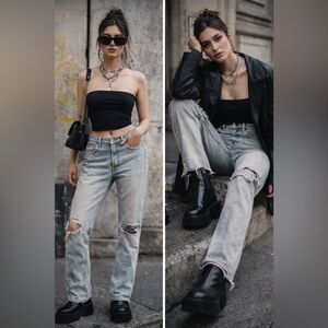 Aritzia Denim Forum The Ex Boyfriend Light Blue Jeans